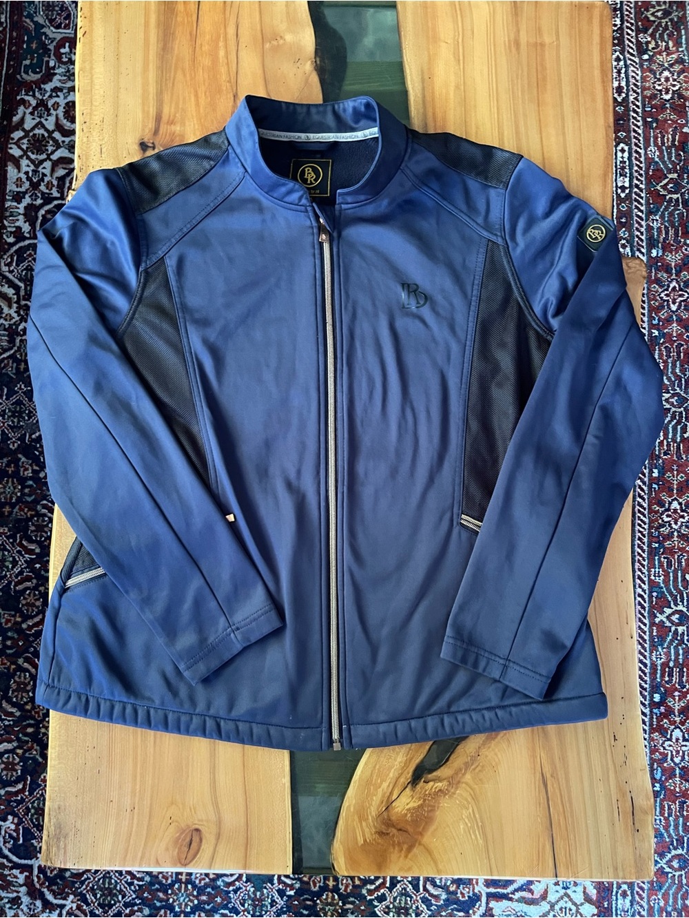 BR Equestrian Equipment Blue Zip Jacket XXL